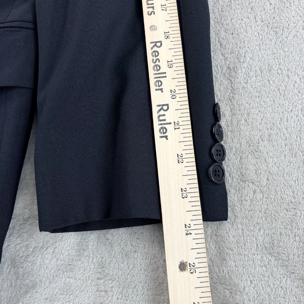 Brooks Brothers 346 Stretch Blazer Sport Coat Jacket Black Wool Men 42S Desinger